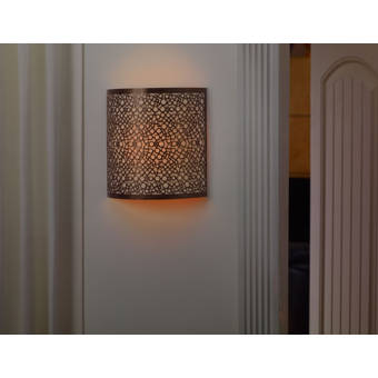 World Menagerie Barta 1 Light Led Battery Powered Tan Wallchiere