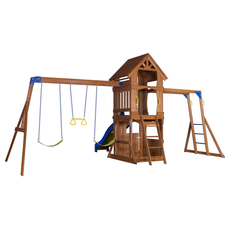 backyard discovery parkway all cedar wood playset swing set