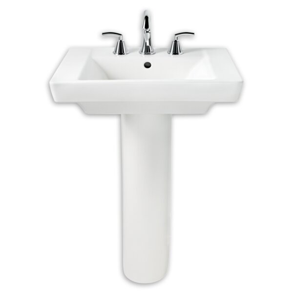 Boulevard Vitreous China 24 Pedestal Bathroom Sink with Overflow by American Standard