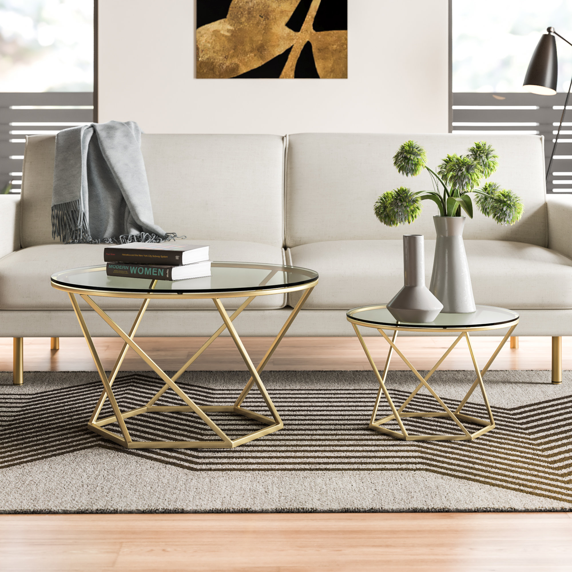 Bergeron 2 Piece Coffee Table Set Reviews Allmodern Bergeron 2 Piece Coffee Table Set