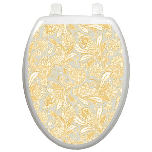 Classic Paisley Toilet Seat Decal by Toilet Tattoos