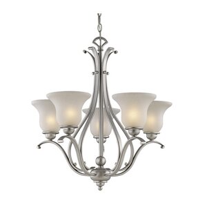 Enfield 5-Light Glass Shaded Chandelier