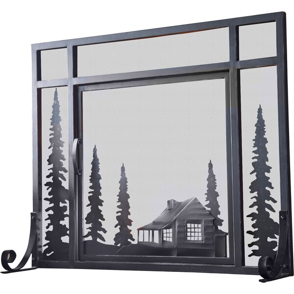 Single Panel Steel Fireplace Screen By Plow & Hearth