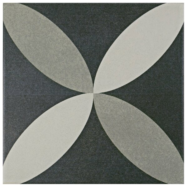 Forties 7.75 x 7.75 Ceramic Field Tile in Petal Gray by EliteTile