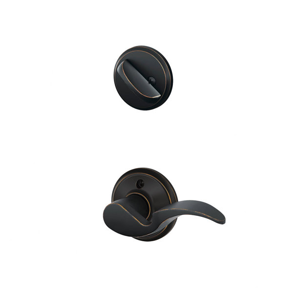 Interior Handleset Avanti Lever and Interior Single Cylinder Deadbolt Thumbturn by Schlage