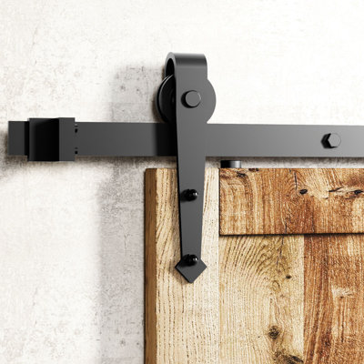 Arrow Sliding Standard Single Track Barn Door Hardware Kit Vancleef Track Length 240 in