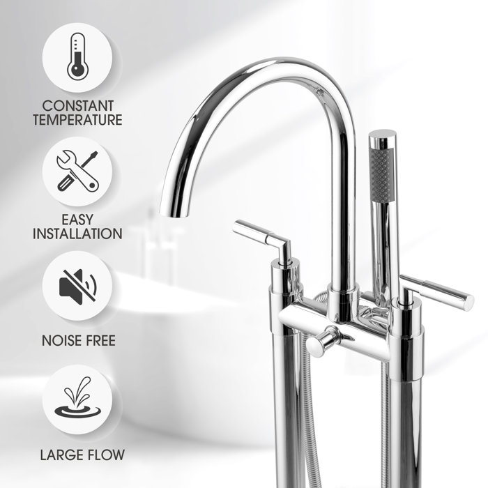 Akdy Diverter Double Handle Freestanding Tub Filler Reviews