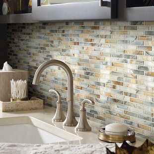 Brick Tile You Ll Love Wayfair Neptune 1 X 4 Gl Mosaic Tile In Gilt