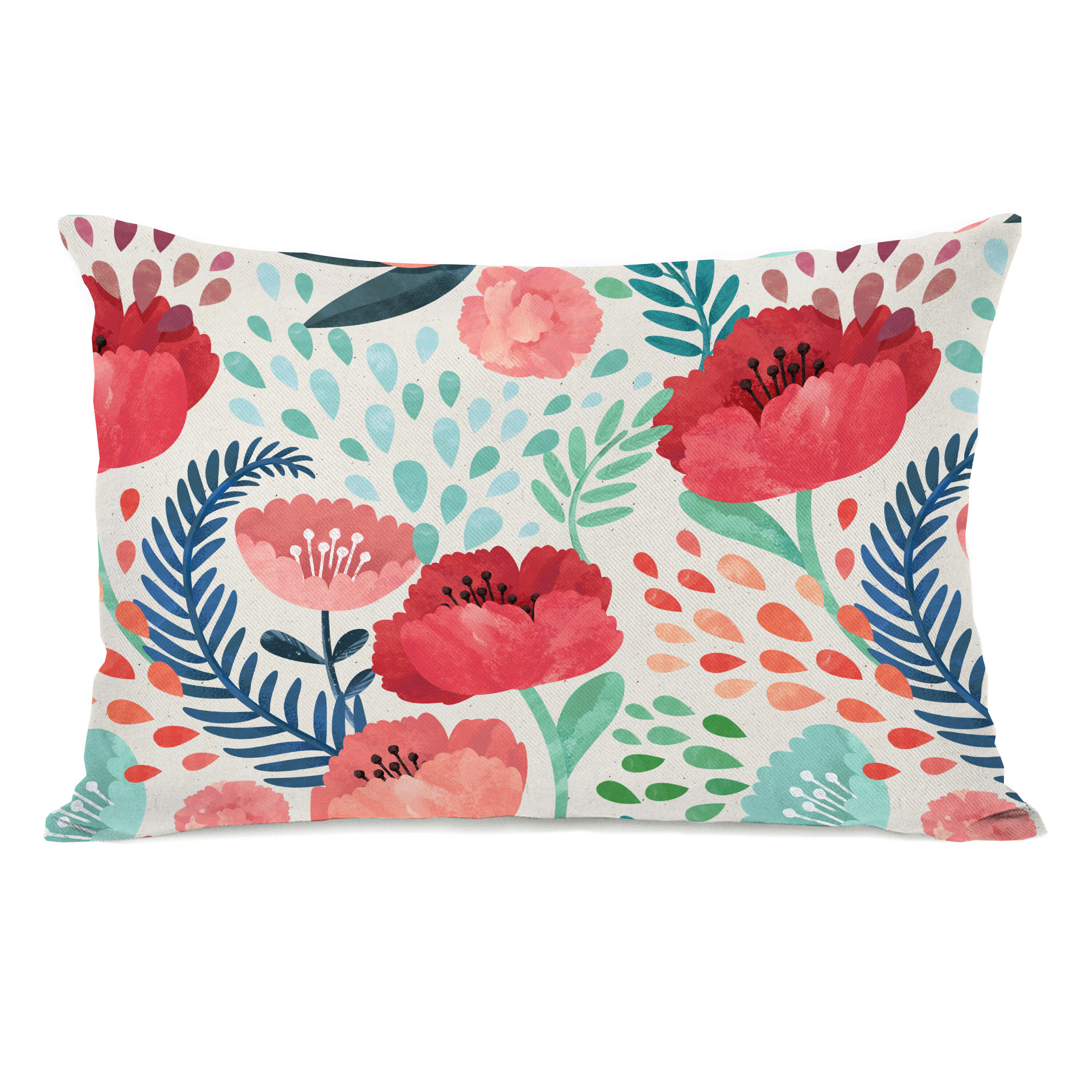 Osteen Florals Indoor Outdoor Lumbar Pillow Reviews Joss Main