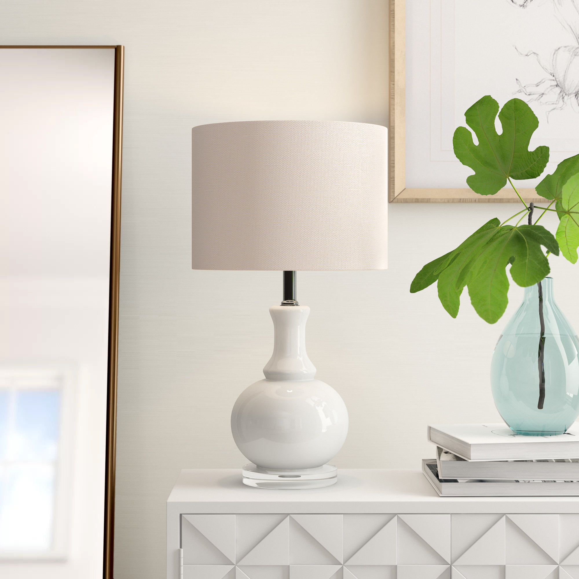 2 table lamps