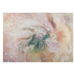 Marble Nebula Green/Beige Indoor/Outdoor Doormat