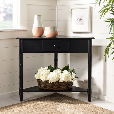 Safavieh 33.1" Solid Wood Console Table  Color: Distressed Black