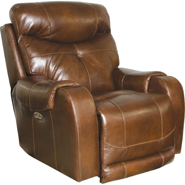 Discount Vidette Lay Flat Leather Power Recliner
