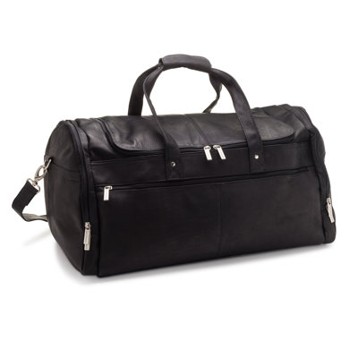 Black Le Donne Leather Voyager Duffel