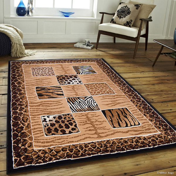 Hand-Tufted Brown Area Rug by AllStar Rugs