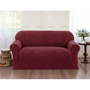Damask T-Cushion Loveseat Slipcover