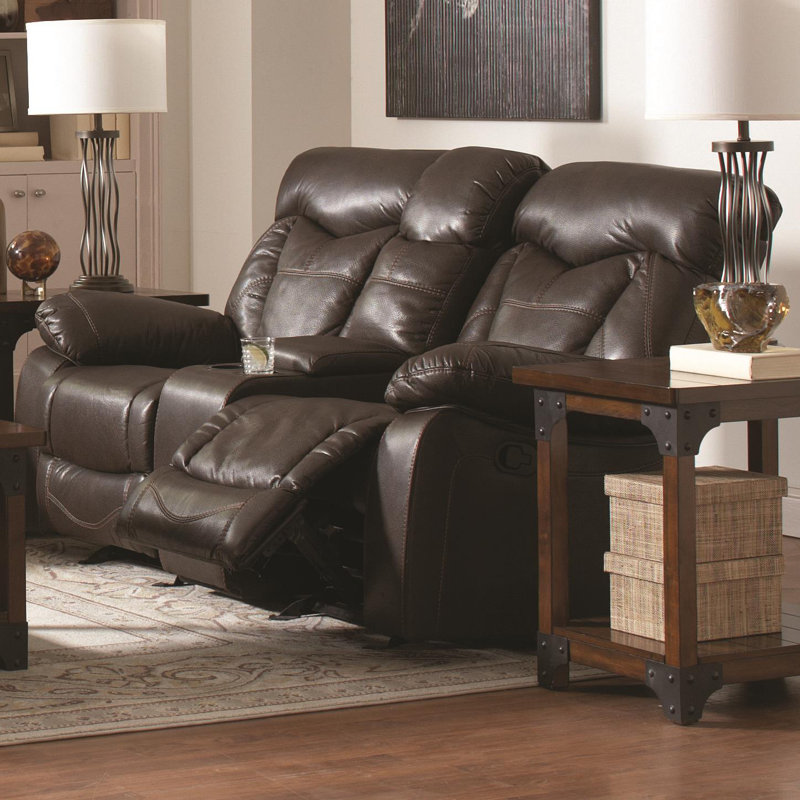 Loon Peak Pomona Motion Leather Reclining Sofa Wayfair Pomona Motion Leather Reclining Sofa