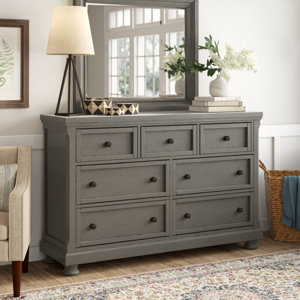 Find Calila Triple 7 Drawer Dresser With Mirror By Birch Lane™ Heritage Discount