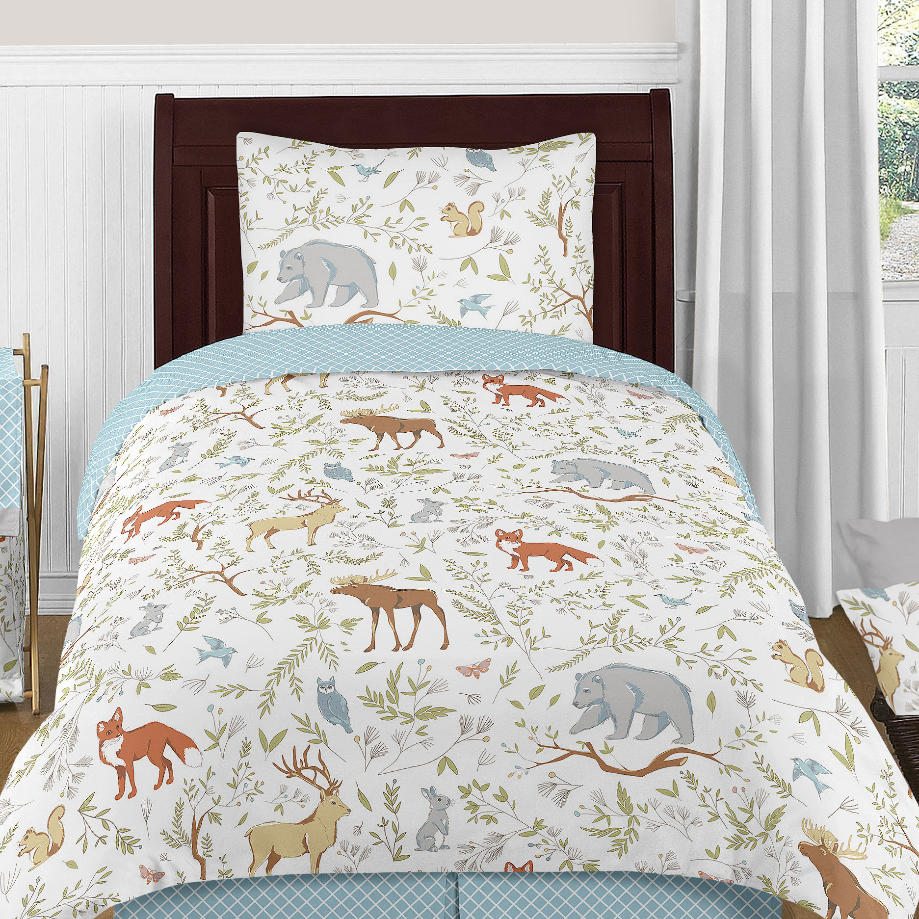 Sweet Jojo Designs 3 pc Twin Sheet Set for Giraffe Neutral Bedding Collection