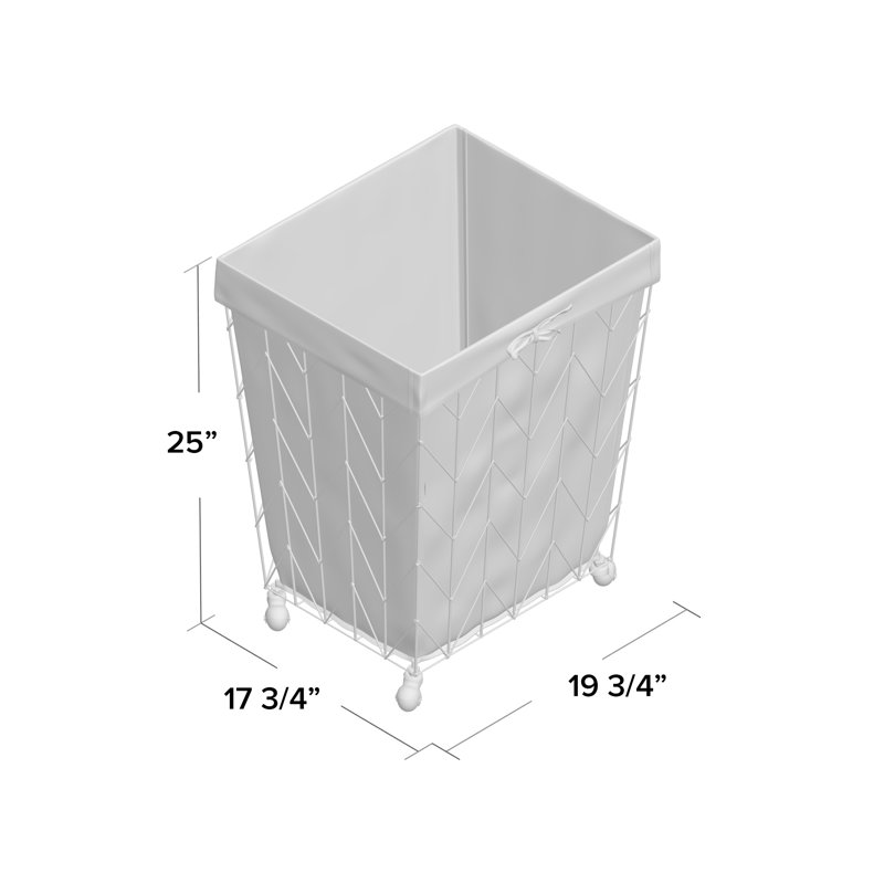 Coastal Decorative Rolling Laundry Hamper Reviews Joss Main