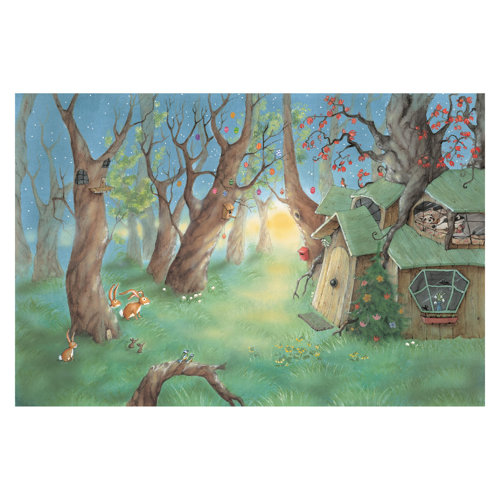 Wassili and Sibelius Asleep 2.9m x 432cm Textured Matt Peel & Stick Wall Mural East Urban Home