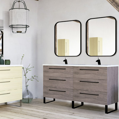 Find the Perfect Black Double 48 Inch Vanities | Wayfair