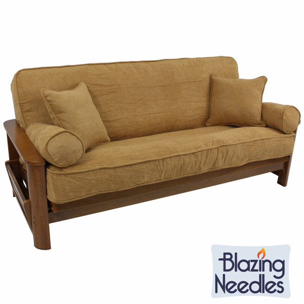 Double-Corded Box Cushion Futon Slipcover Set by A