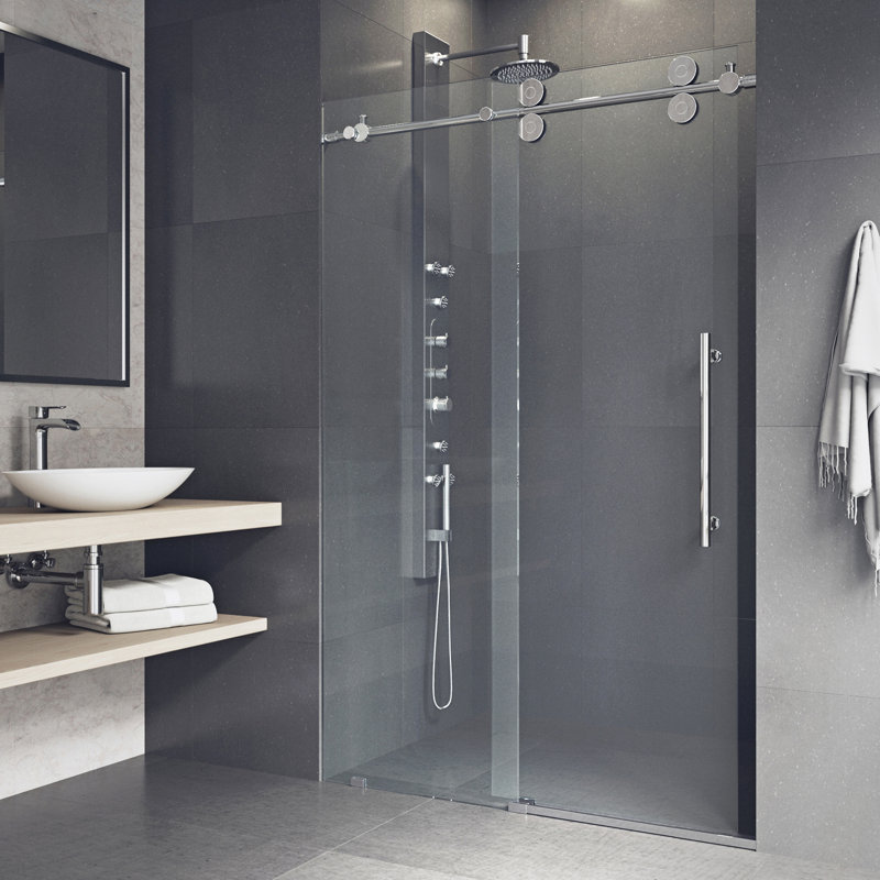Vigo Elan 52 X 74 Single Sliding Frameless Shower Door Reviews