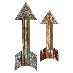 2 Piece Archery Wood Wall Du00e9cor Set