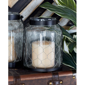 Metal and Glass Lantern