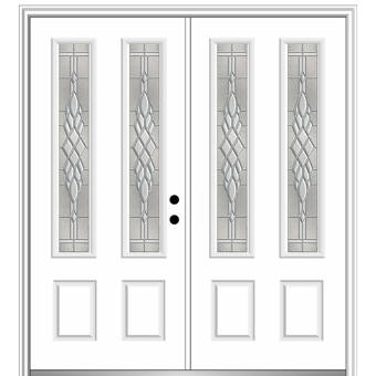 Verona Home Design Fibreglass Smooth 2 3 4 Lite 2 Panel Grace