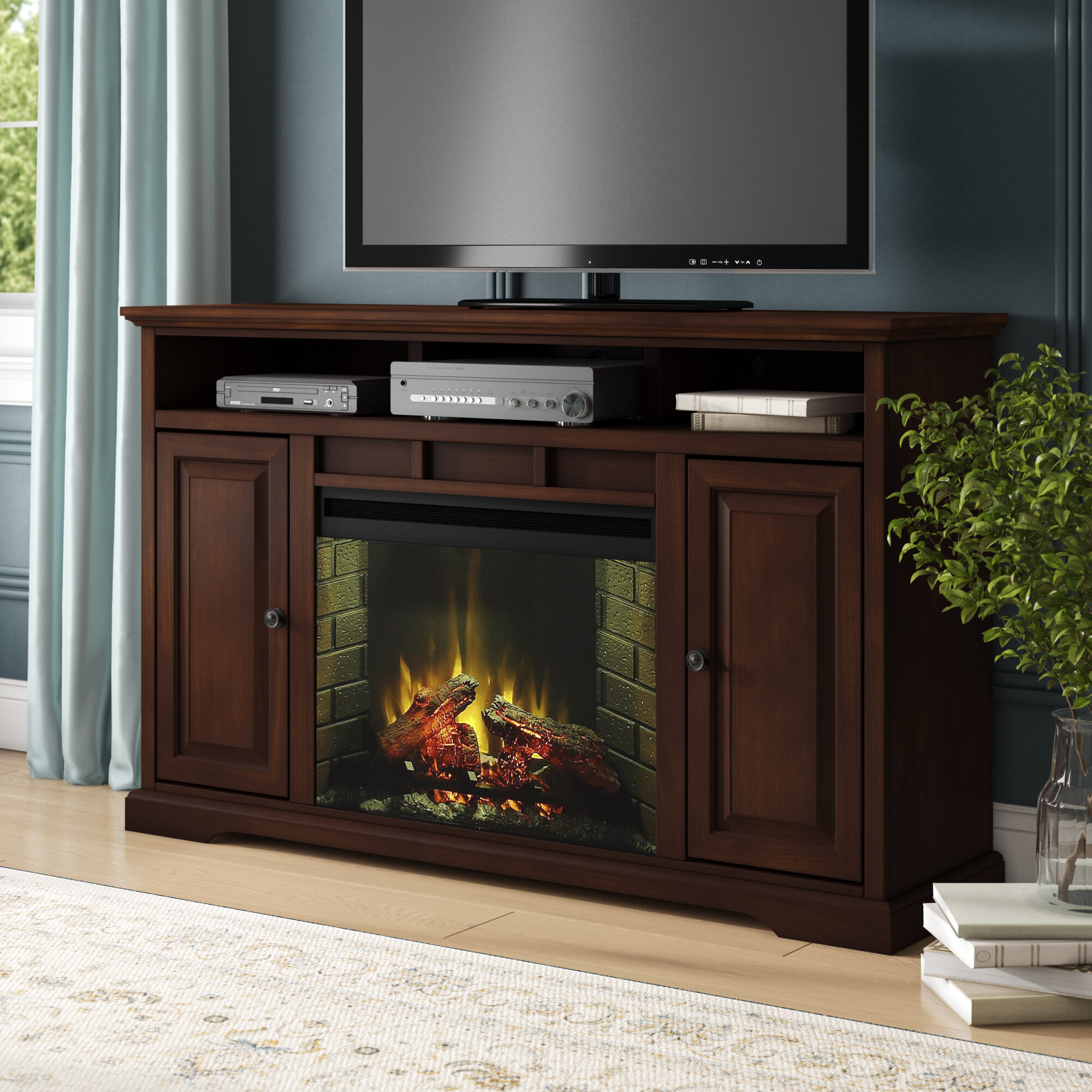 Darby Home Co Legrand Tv Stand For Tvs Up To 70 Electric With