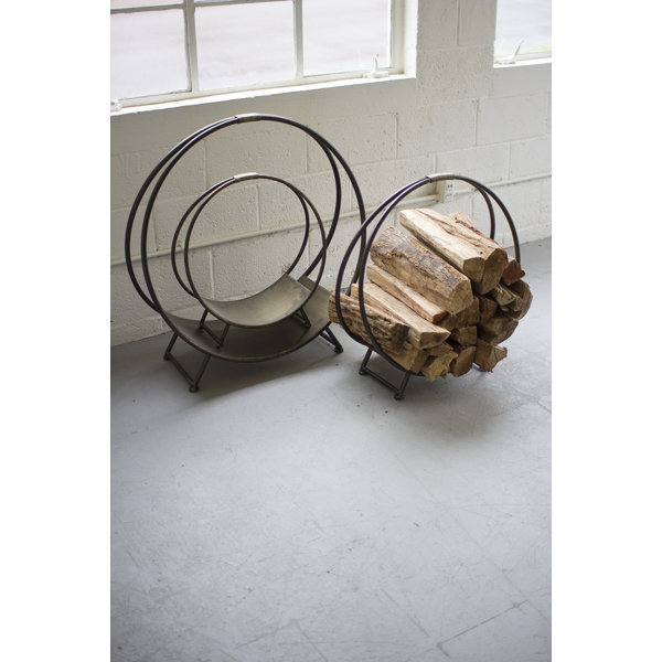 Metal Firewood 3 Piece Log Carrier Set by Kalalou
