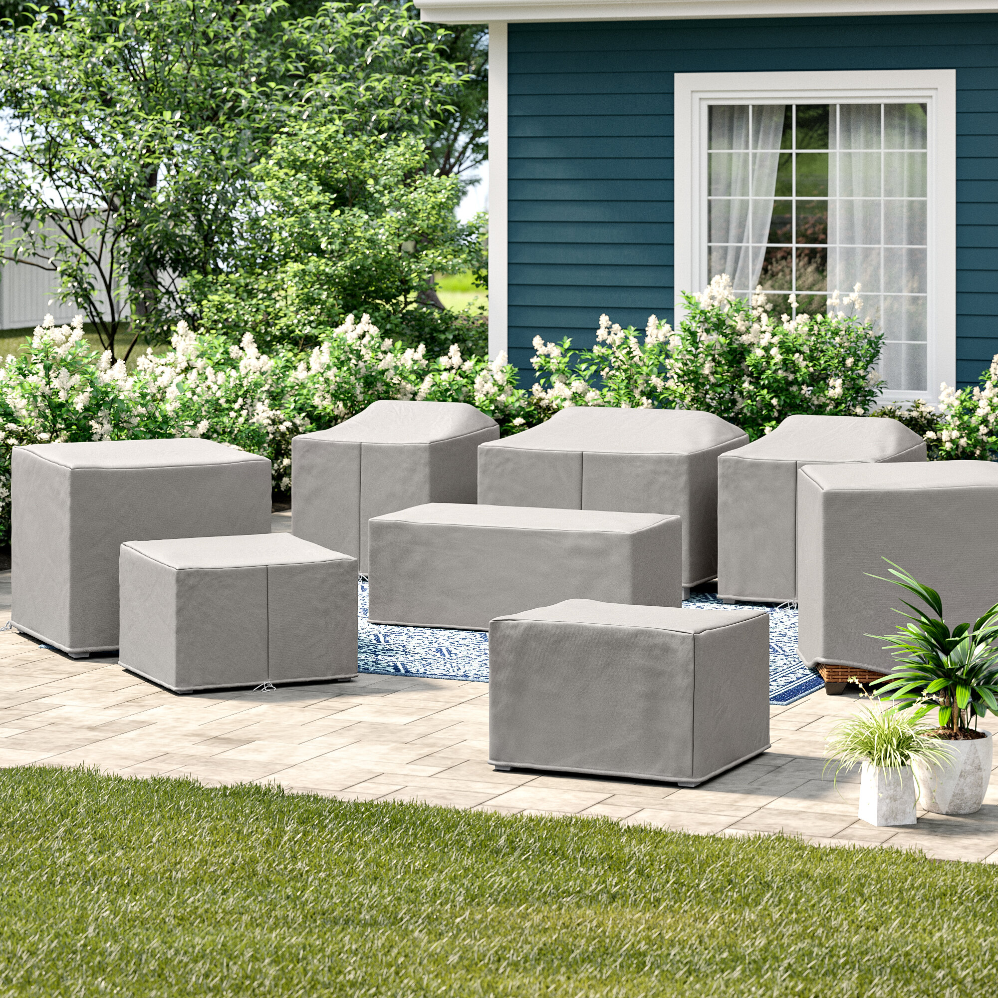 Fairfield 8 Piece Water Resistant Patio Furniture Cover Set