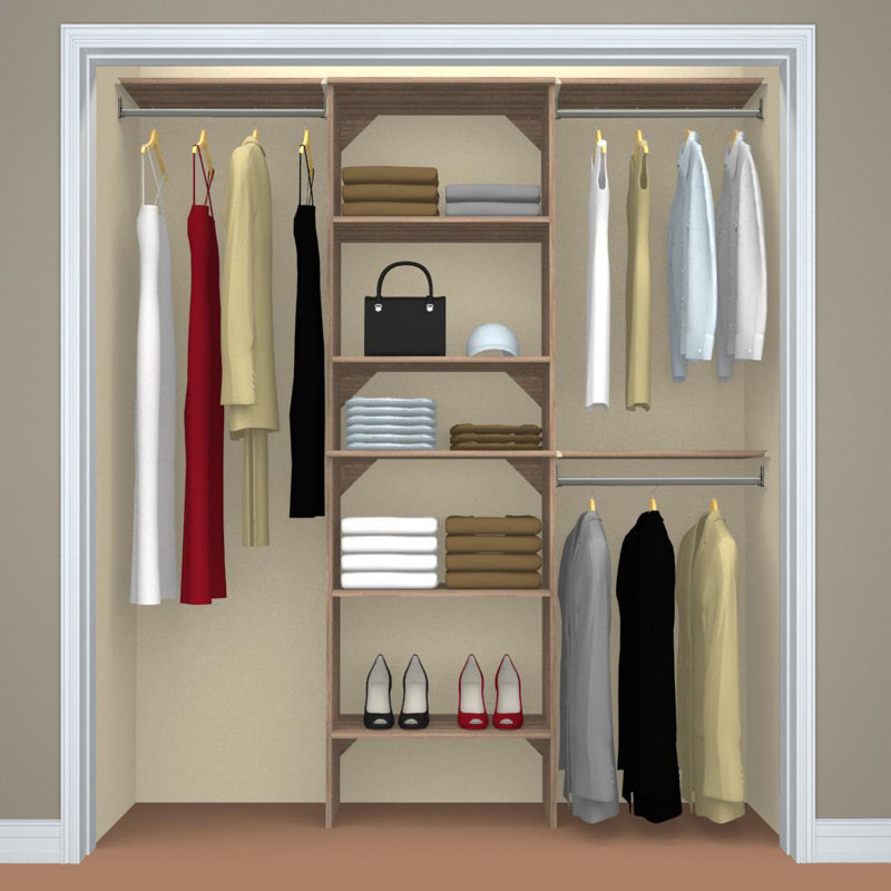 ClosetMaid SuiteSymphony 84"W 120"W Closet System with Top Shelves