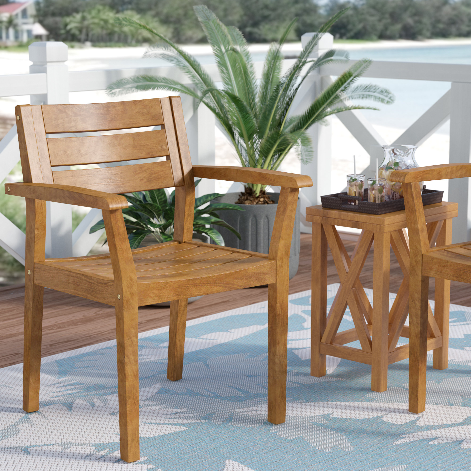 Mistana Dalila Outdoor Rustic Patio Dining Chair Reviews Wayfair Mistana Dalila Outdoor Rustic Patio