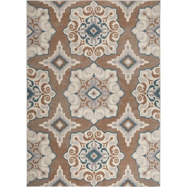 Quattlebaum Cerulean Blue/Taupe Area Rug by Andover Mills
