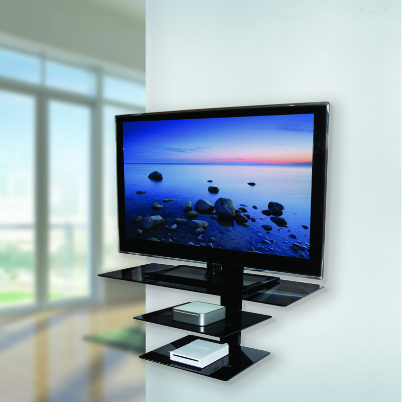 Avf Wall Mounted Glass Shelving System For Up To 50 Screens Reviews Wayfair