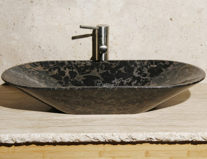 V-VGO2814 New Leopard Stone Oval Vessel Bathroom Sink