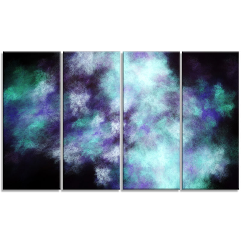 Designart Perfect Flowery Starry Sky Painting Print Multi Piece