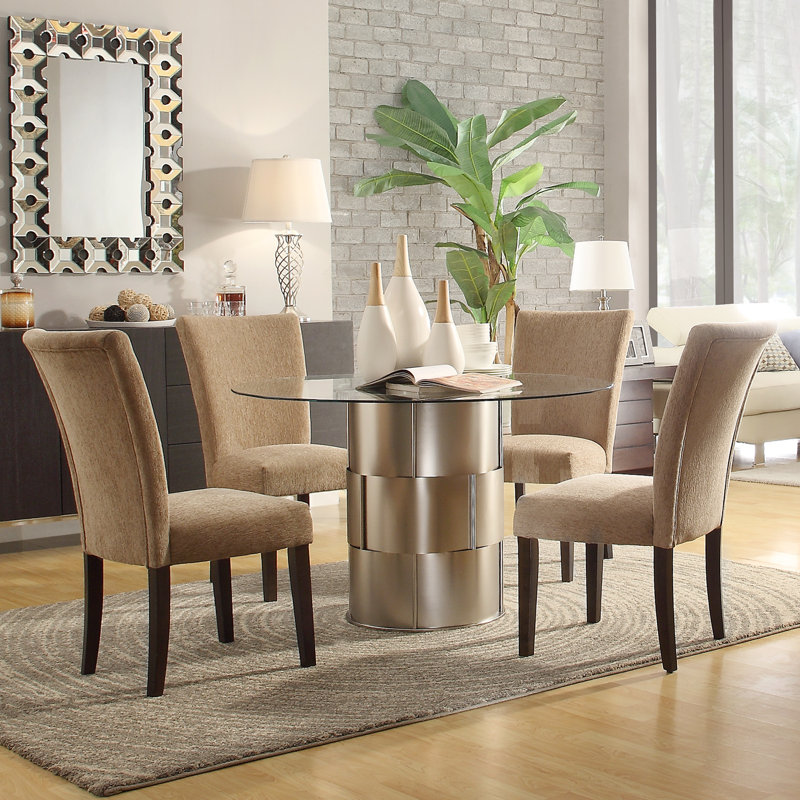 5 Piece Dining Sets house of hampton cliburn 5 piece dining set in light brown 5 Piece Dining Sets house of hampton cliburn 5 piece dining set in light brown