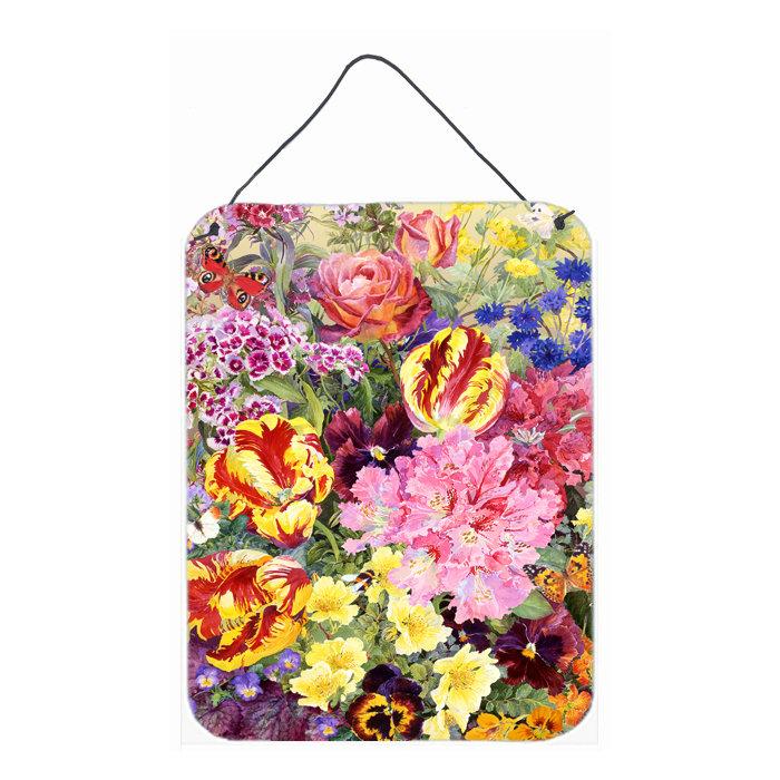 Carolines Treasures Beach Watercolor Waves Wall Hook Small Multicolor