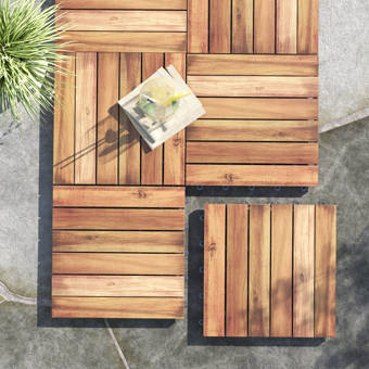 Seateak Teak Interlocking Deck Floor Tile Reviews Wayfair