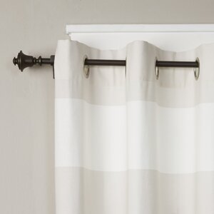 Bell Single Curtain Rod and Hardware Set