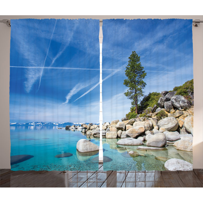 East Urban Home Lake House Clear Dreamy Sky Over Inland