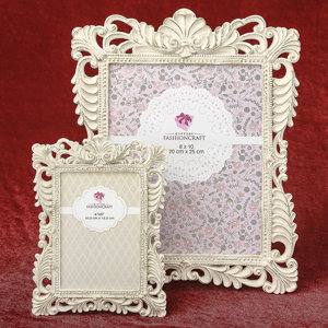 Golda 2 Piece Brushed Baroque Picture Frames Set