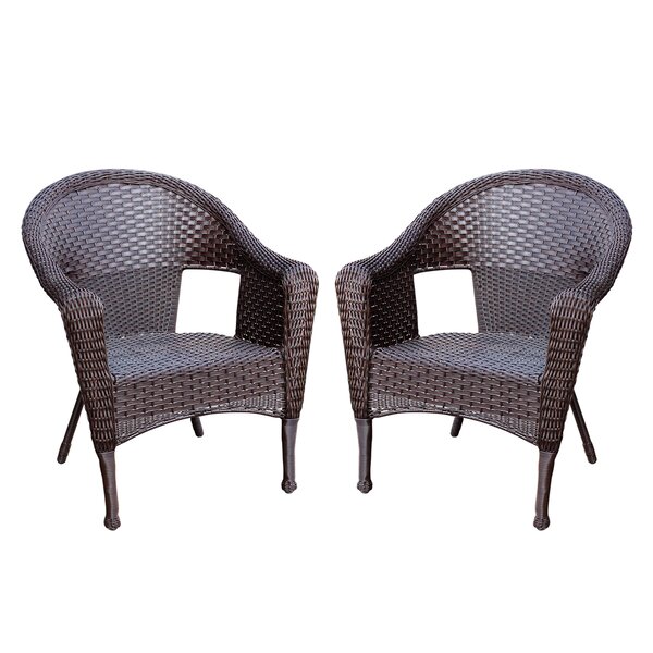 Kentwood Resin Wicker Patio Chair without Cushion (Set of 2) by Alcott Hill