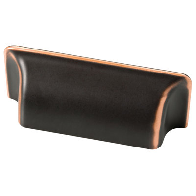 Decorative 3 Center to Center Bin Pull Liberty Finish Bronze with Copper Highlights