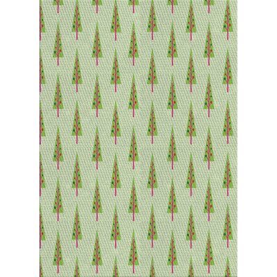 Rosalba Patterned Dark Green/Light Green Area Rug The Holiday Aisle® Rug Size: Rectangle 3' x 5'