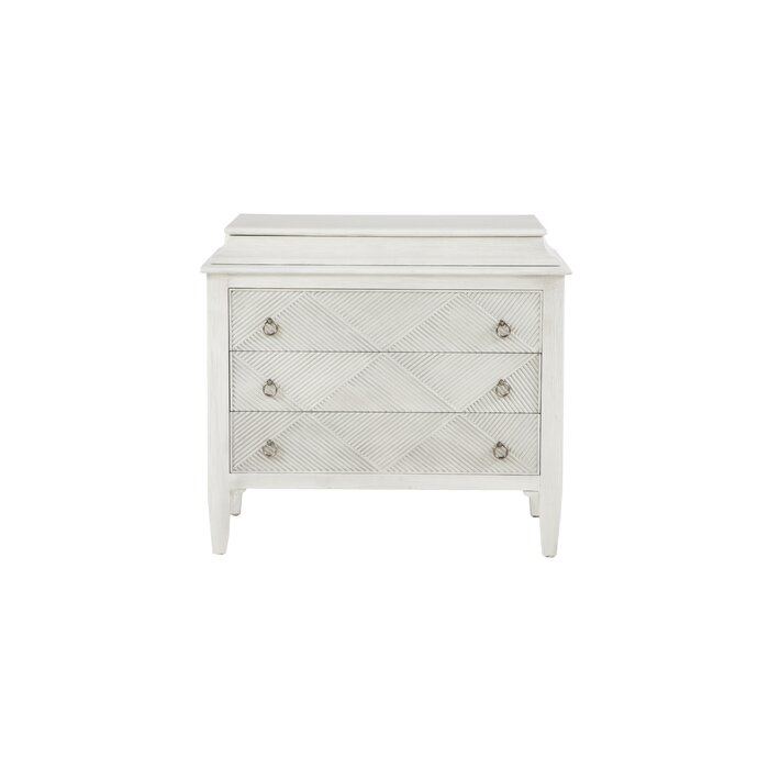 Bone Antique Metal Small Designer Chest Of Drawers Made From Mdf